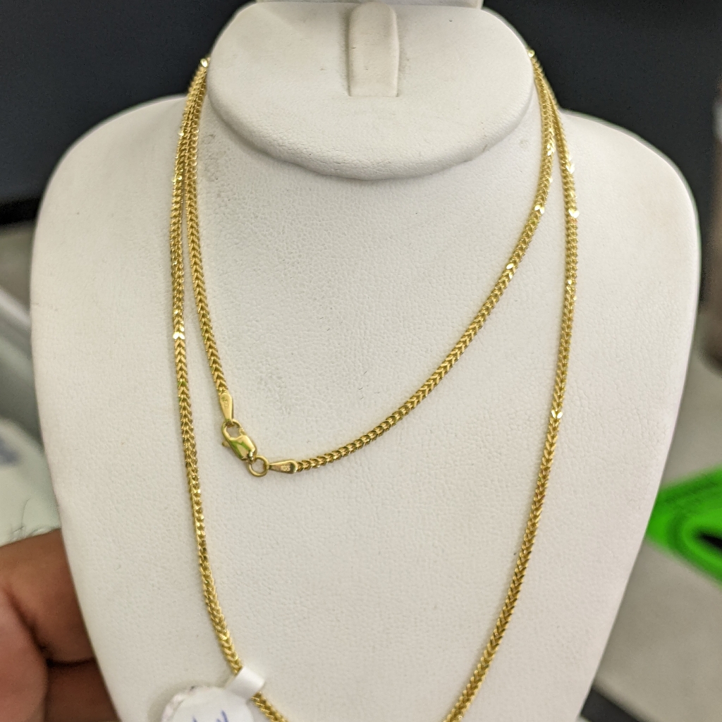 10kt Real Gold Franco Chain 1.4mm 22 Inches